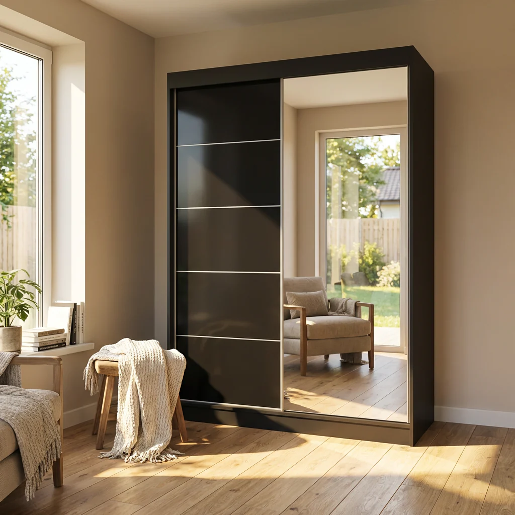 Aria 2D Wardrobe with Mirror - Image 10