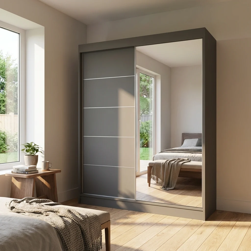 Aria 2D Wardrobe with Mirror - Image 18
