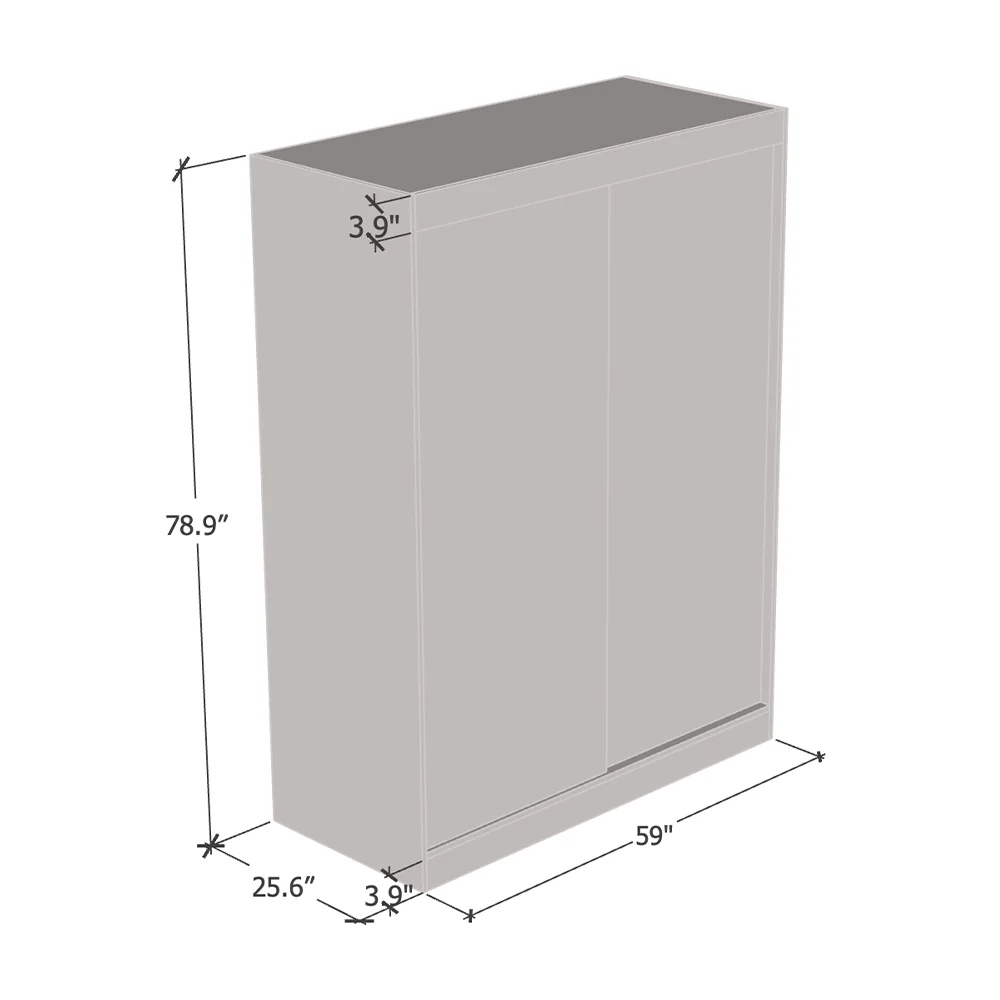 Aria 2D Wardrobe with Mirror - Image 23