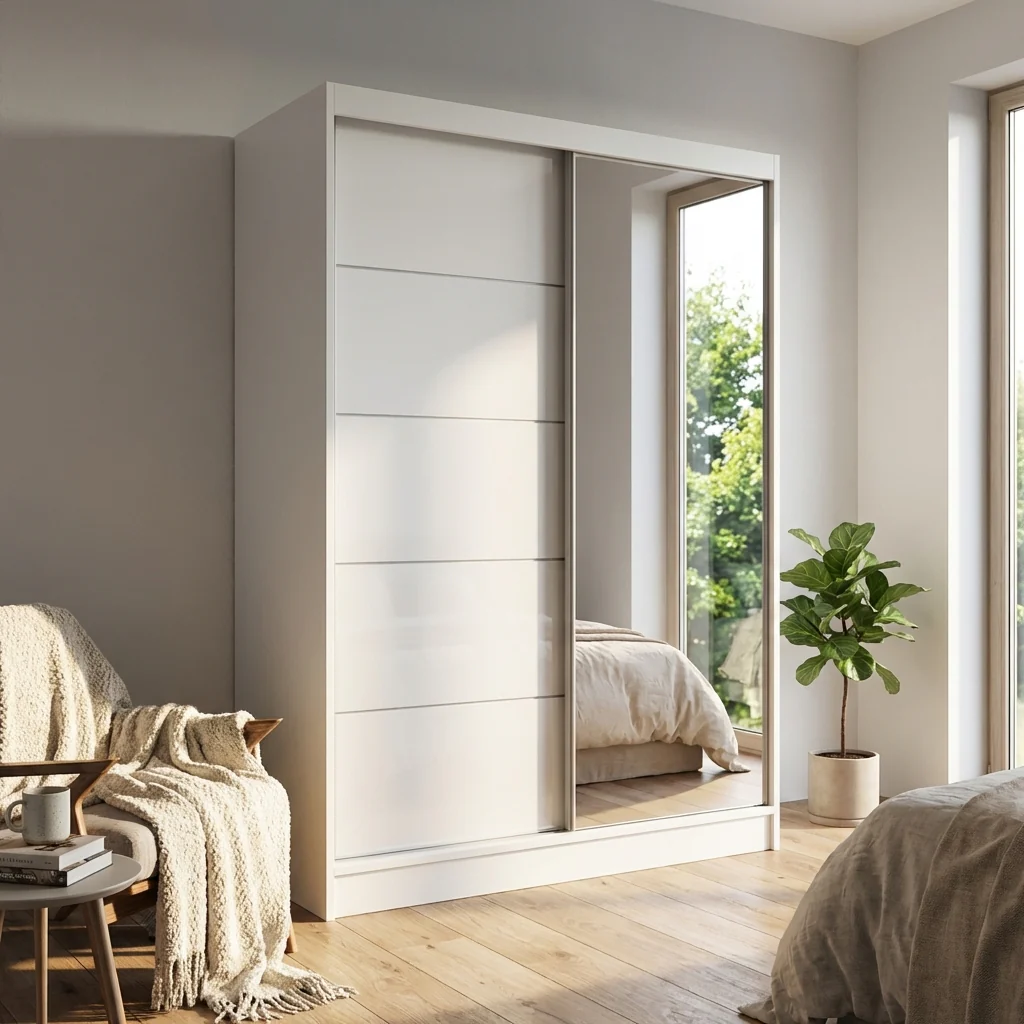 Aria 2D Wardrobe with Mirror - Image 5