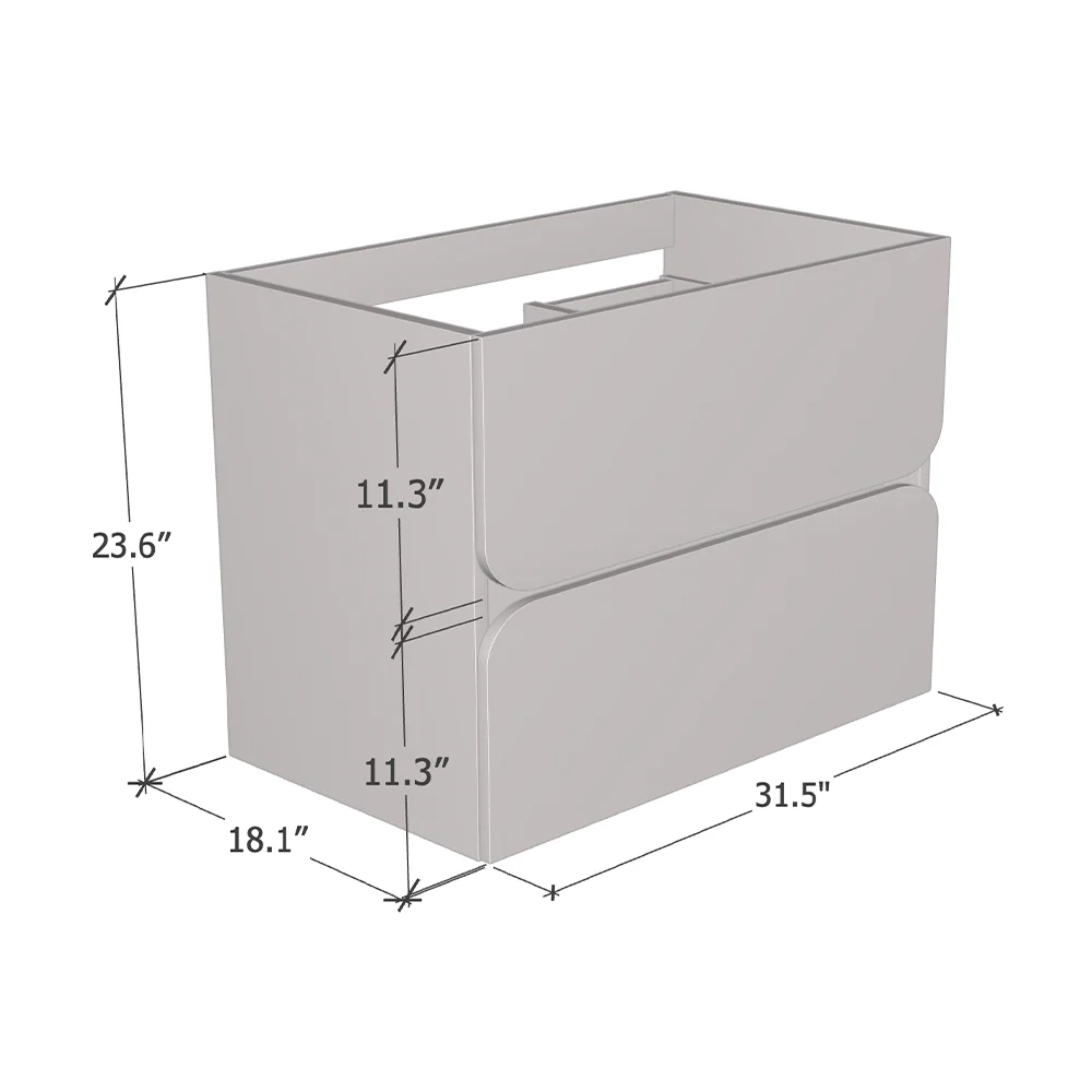 Azurro 2S 80 Floating Bathroom Vanity - Image 6