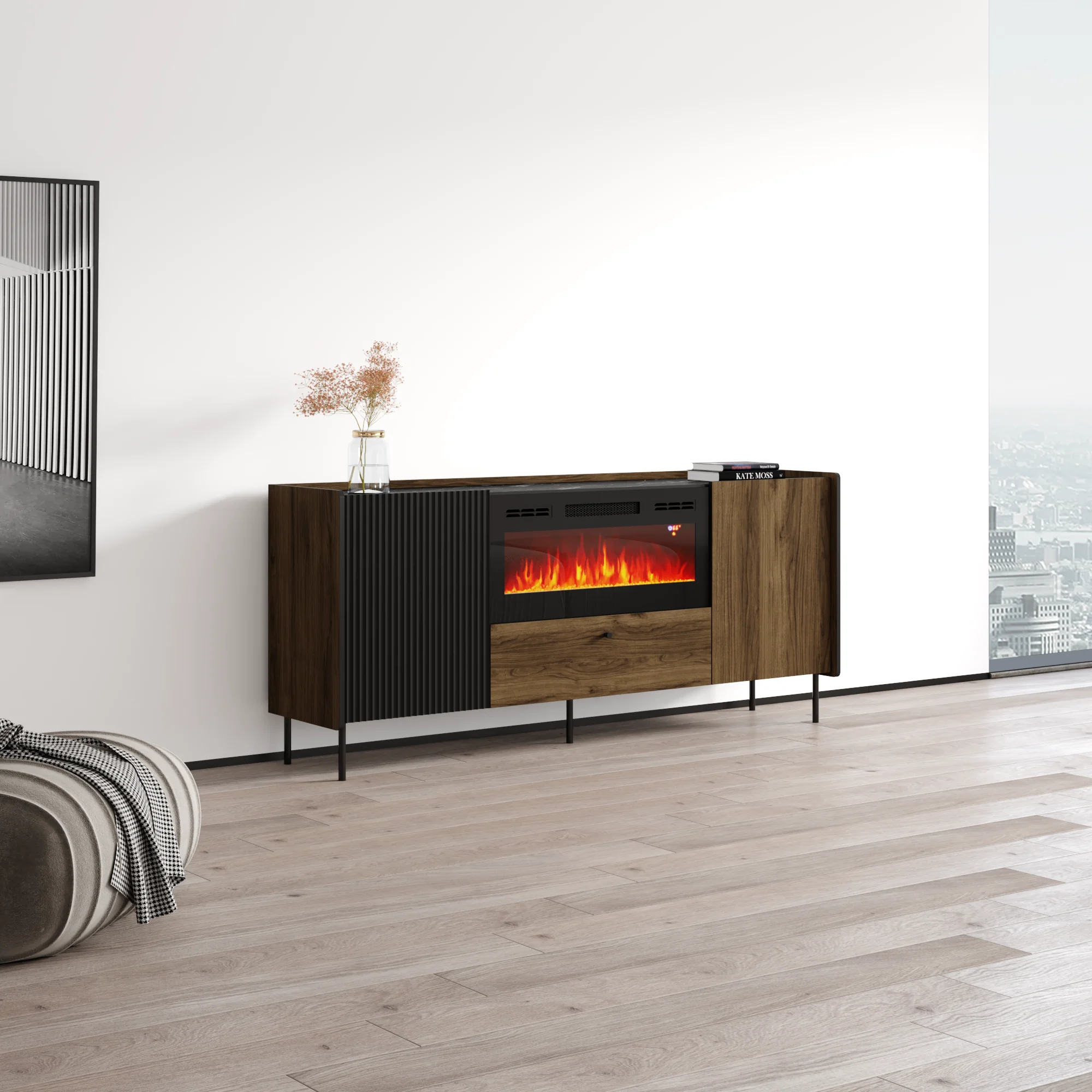 Brandy 180 BL-EF Fireplace Sideboard - Image 3