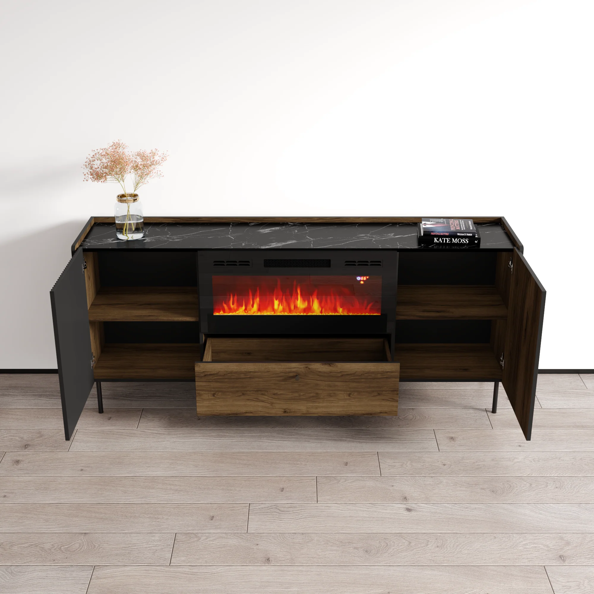 Brandy 180 BL-EF Fireplace Sideboard - Image 4