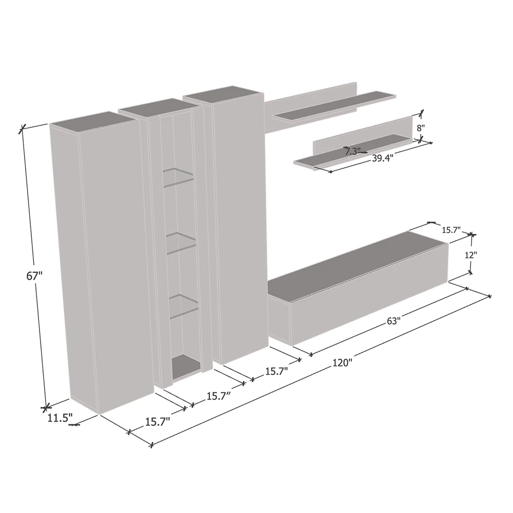 Fly C 30TV Floating Entertainment Center - Image 10