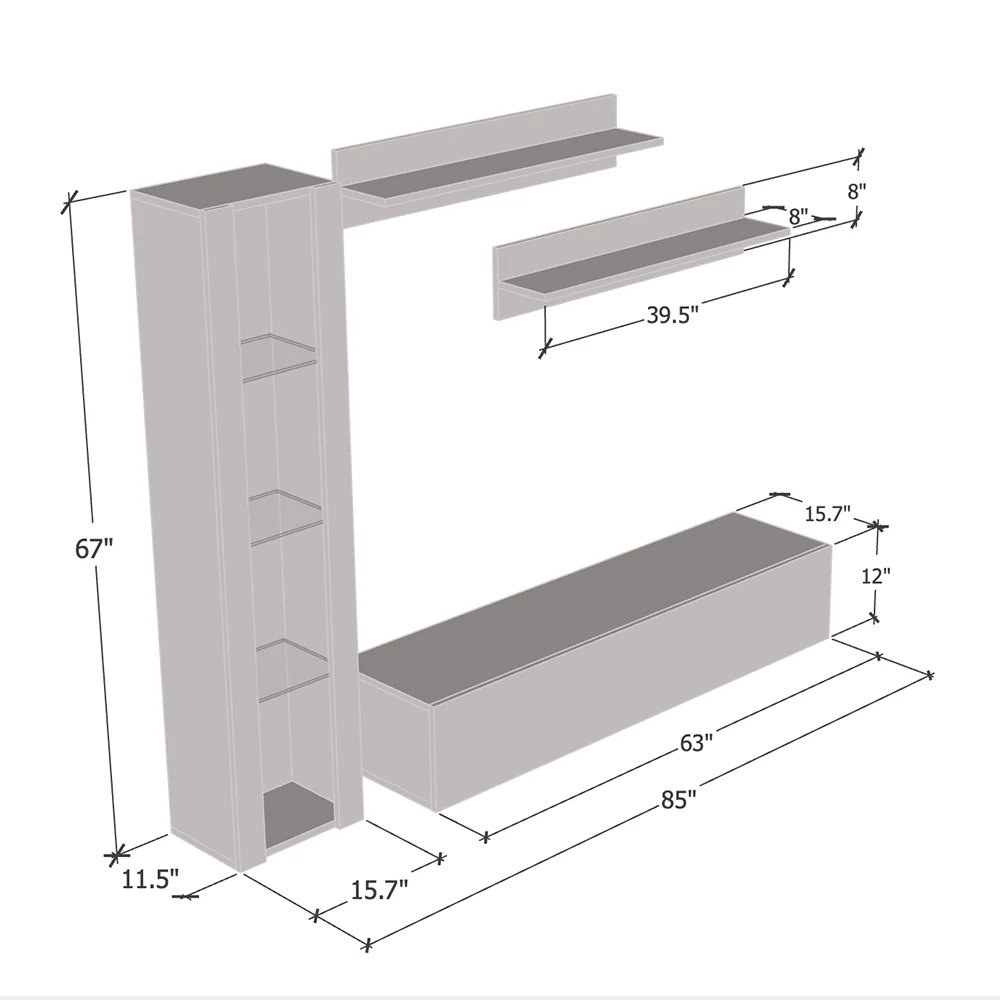 Fly G 30TV Floating Entertainment Center - Image 25