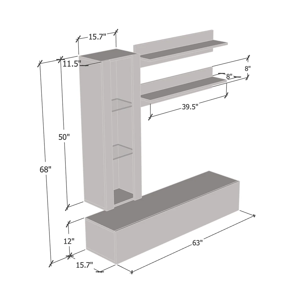 Fly H 30TV Floating Entertainment Center - Image 30