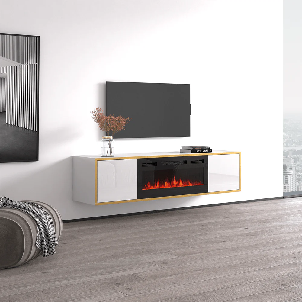 Goldie BL-EF Floating Fireplace TV Stand - Image 3