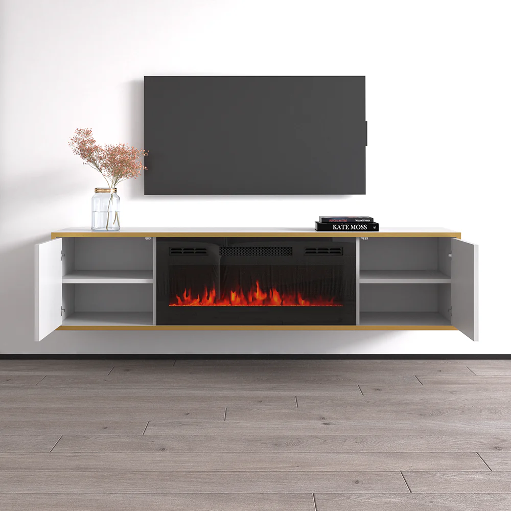 Goldie BL-EF Floating Fireplace TV Stand - Image 6