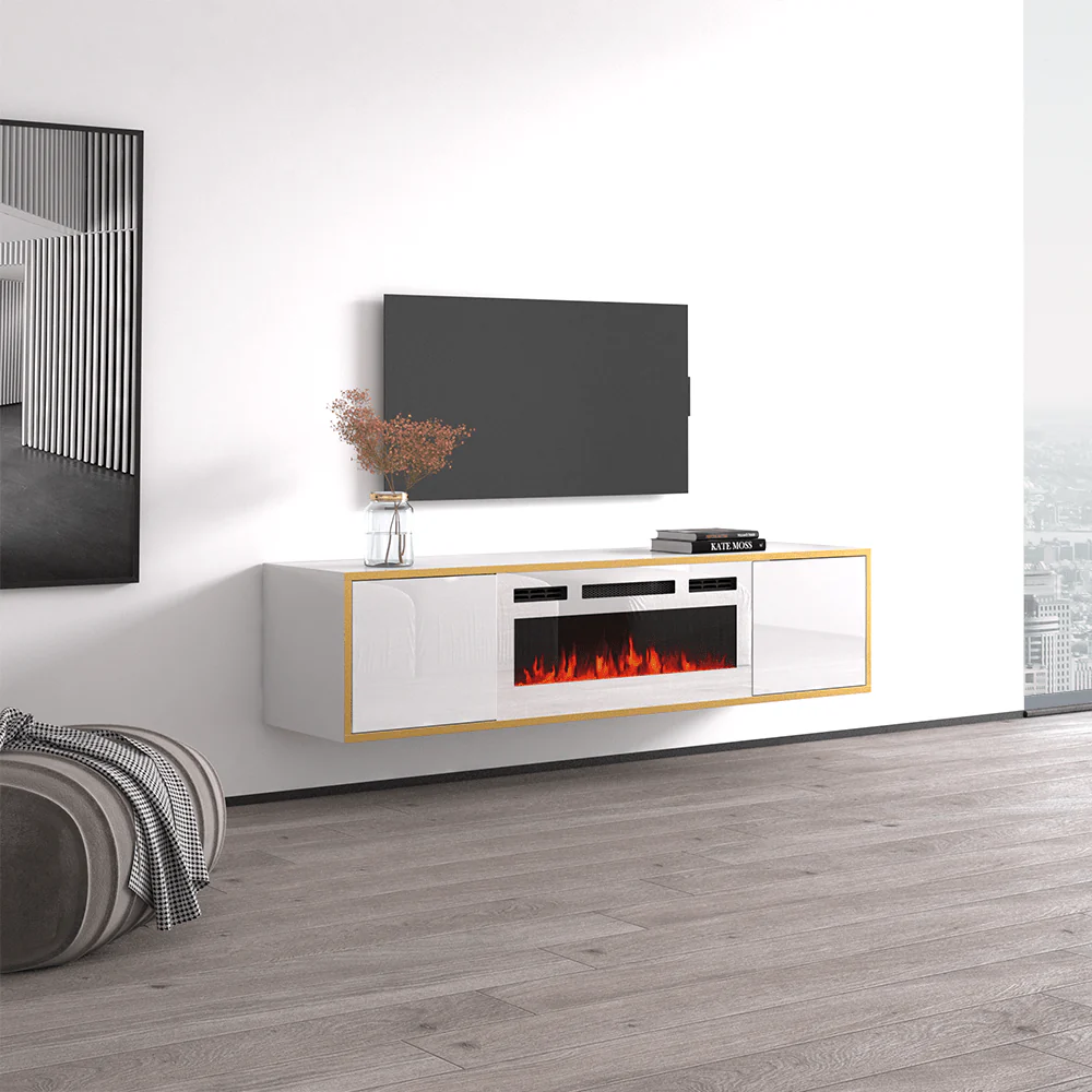 Goldie WH-EF Floating Fireplace TV Stand - Image 3