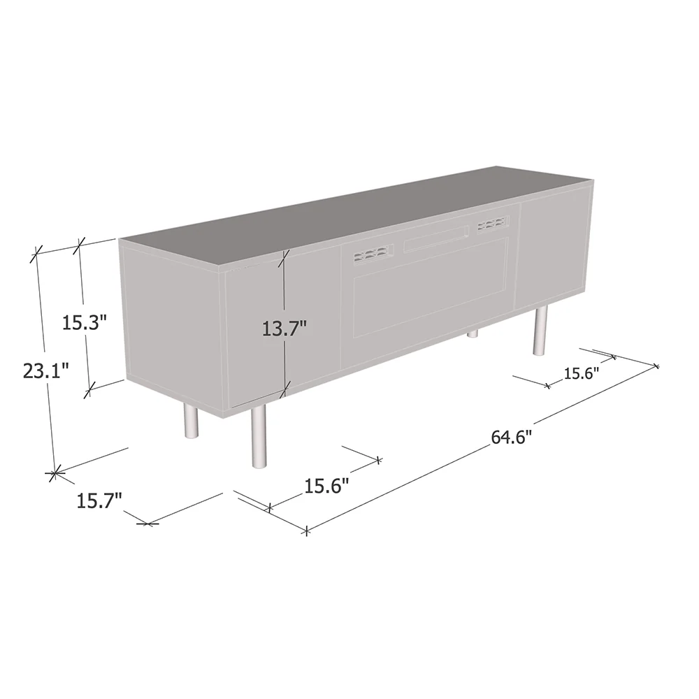 Goldie WH-EF Floating Fireplace TV Stand - Image 8