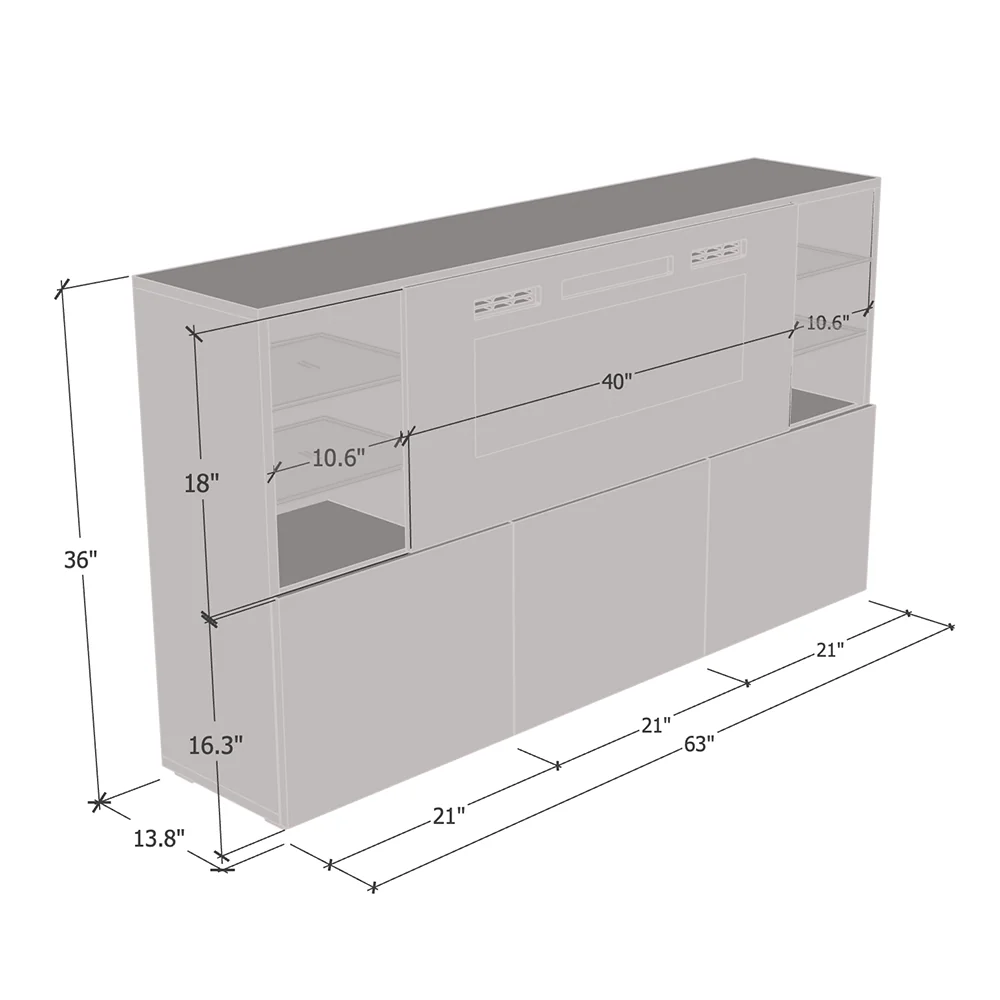 Komi WH03 Fireplace Sideboard - Image 9