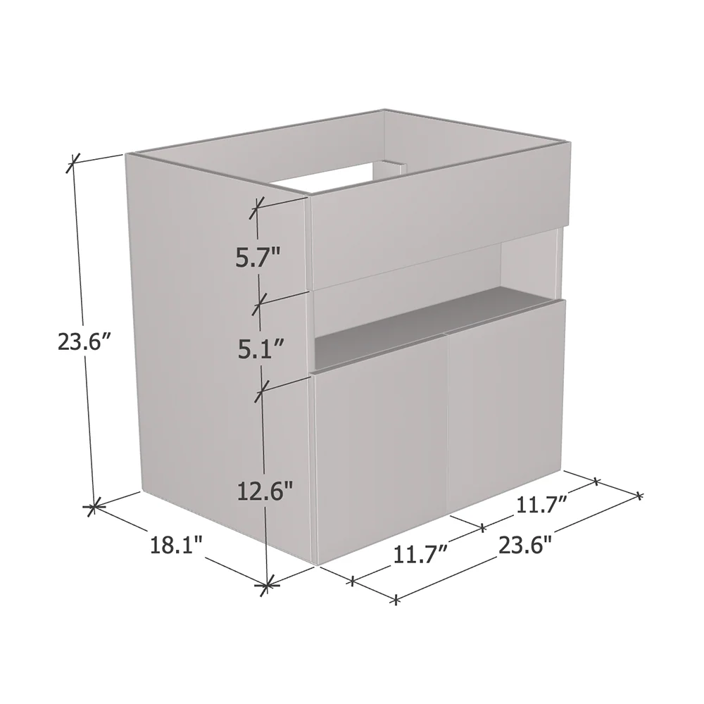 Laguna 2D 60 Floating Bathroom Vanity - Image 6