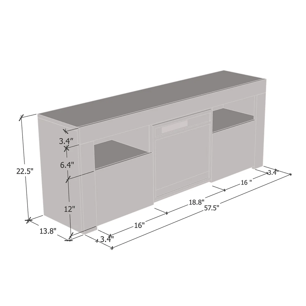 Milano 145EF Fireplace TV Stand - Image 9