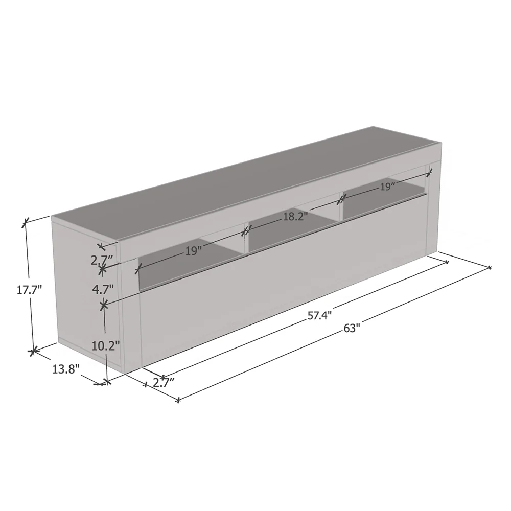 Milano Classic Floating TV Stand - Image 5