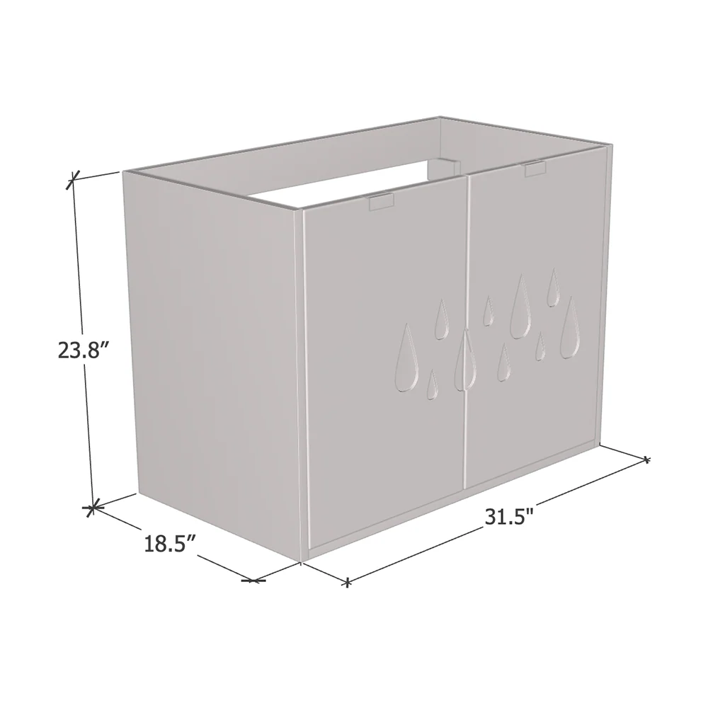 Teardrop 2D 80 Floating Bathroom Vanity - Image 11