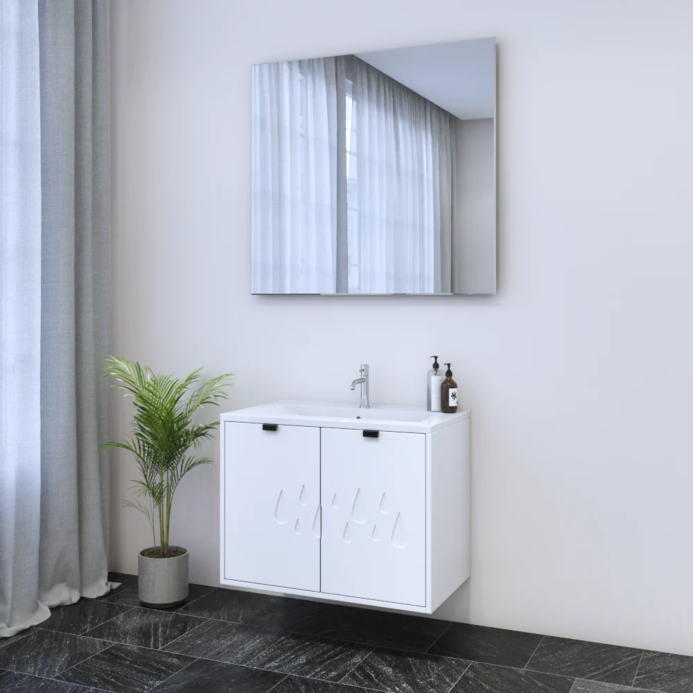 Teardrop 2D 80 Floating Bathroom Vanity - Image 3