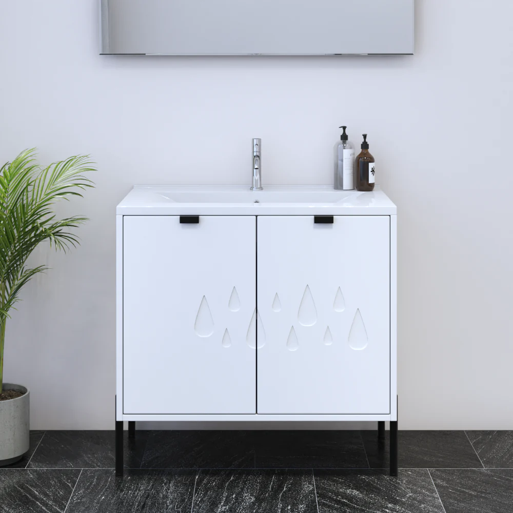 Teardrop 2D 80 Floating Bathroom Vanity - Image 6