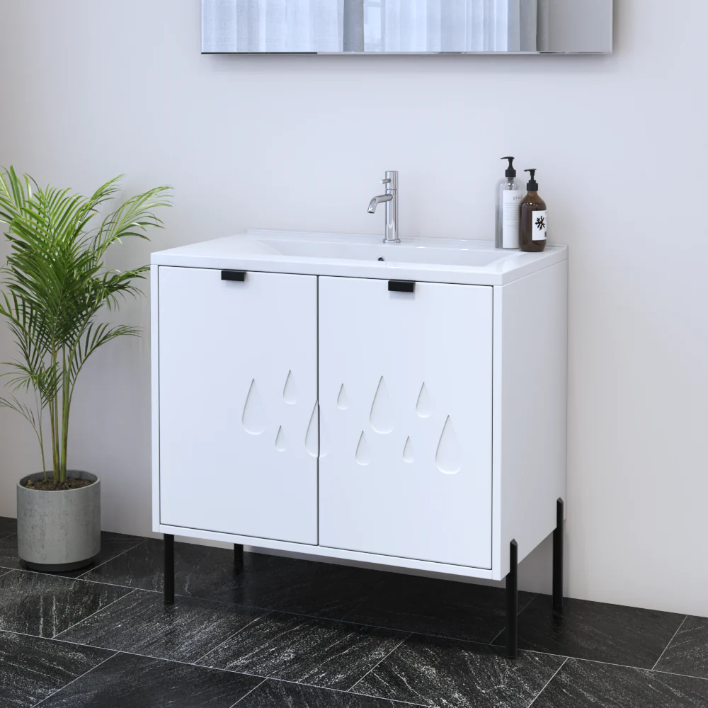 Teardrop 2D 80 Floating Bathroom Vanity - Image 7