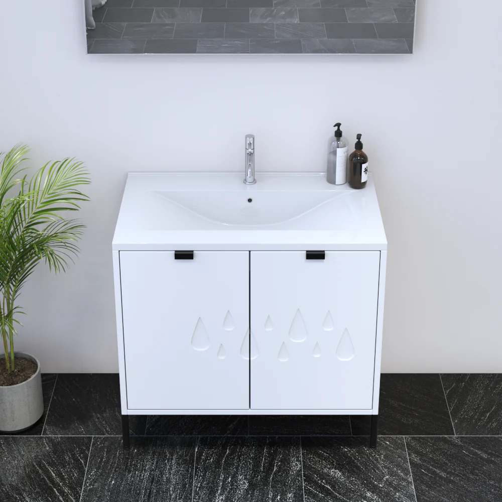 Teardrop 2D 80 Floating Bathroom Vanity - Image 9