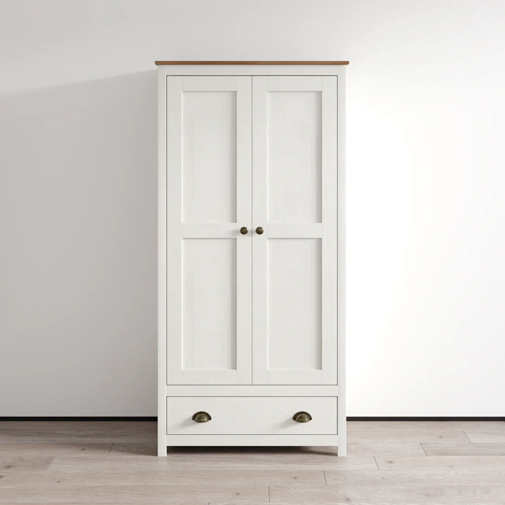 Topazio 2D1S Solid Wood Wardrobe - Image 10