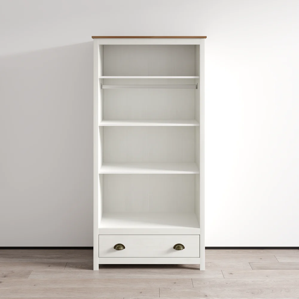 Topazio 2D1S Solid Wood Wardrobe - Image 15