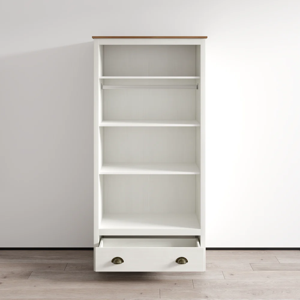 Topazio 2D1S Solid Wood Wardrobe - Image 16