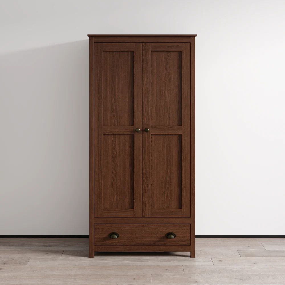 Topazio 2D1S Solid Wood Wardrobe - Image 18