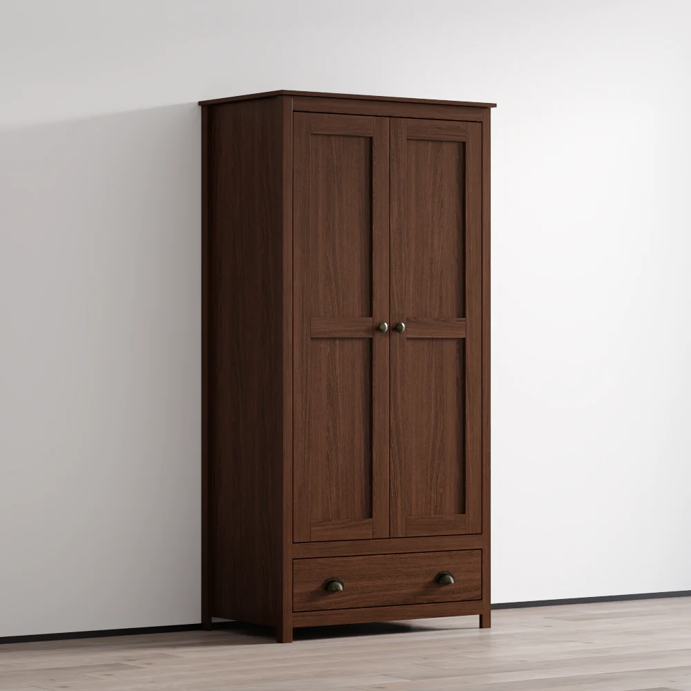 Topazio 2D1S Solid Wood Wardrobe - Image 20