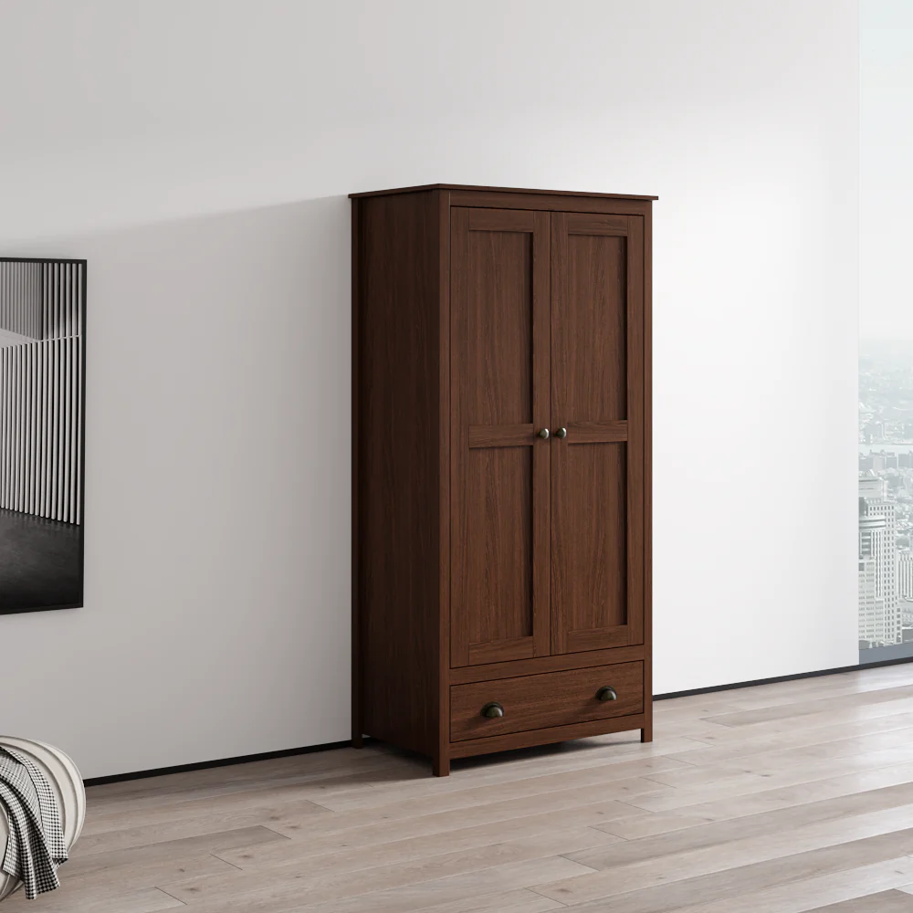 Topazio 2D1S Solid Wood Wardrobe - Image 21