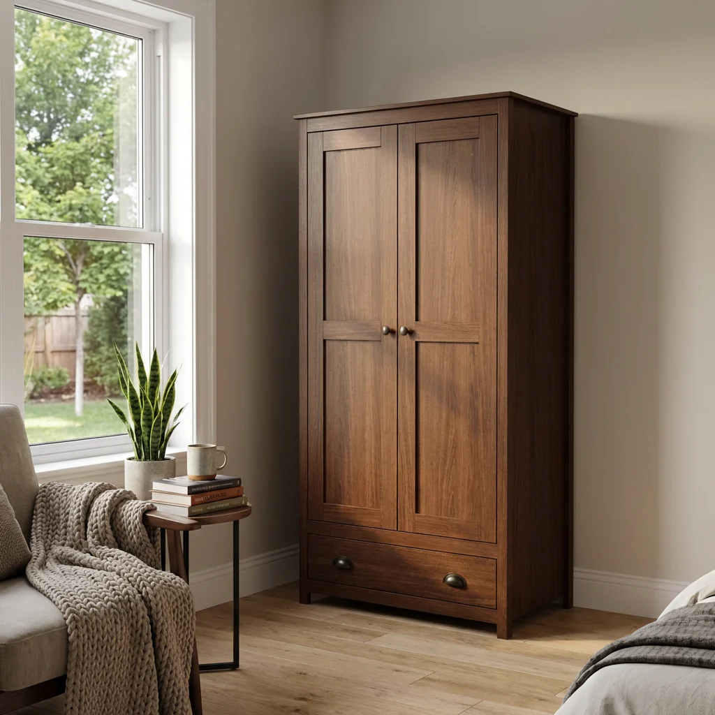 Topazio 2D1S Solid Wood Wardrobe - Image 23