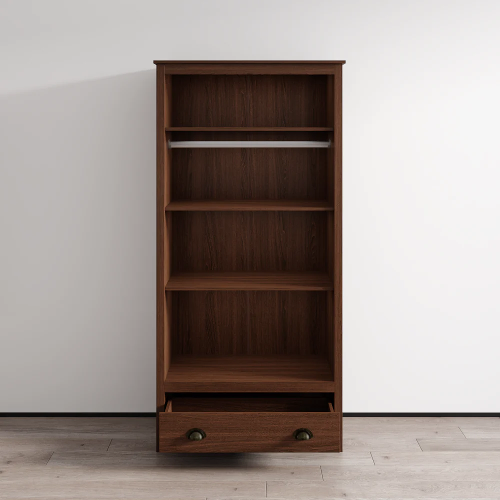 Topazio 2D1S Solid Wood Wardrobe - Image 25