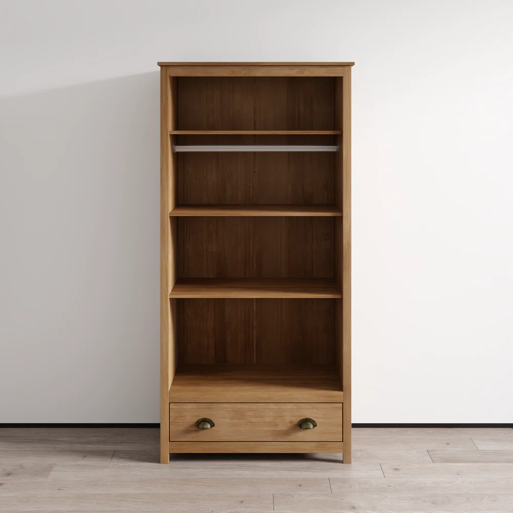 Topazio 2D1S Solid Wood Wardrobe - Image 7